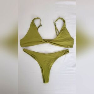 Free People x Toast Swim Green Bikini Set